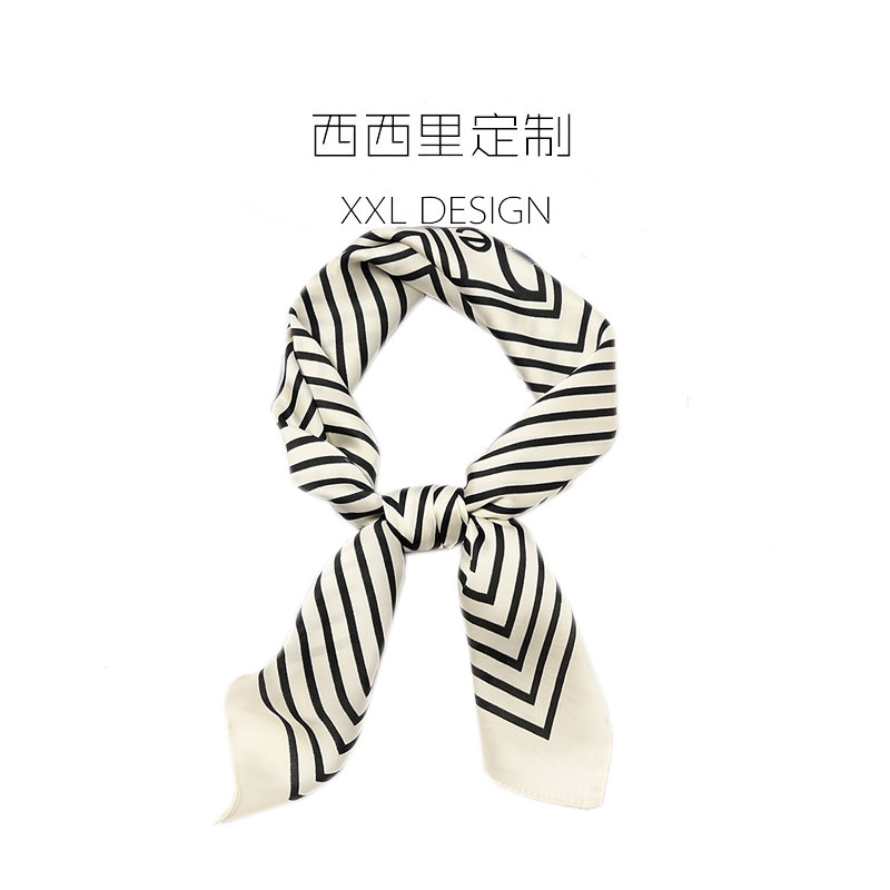 Sato Ishihara Satomi - Khăn Lụa Vuông Nhỏ Phong Cách Retro, Thích Hợp Xu Hướng INS