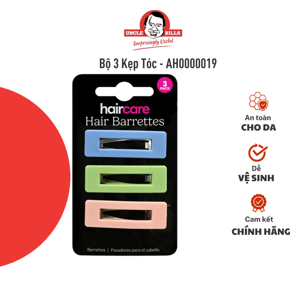 Bộ 3 Kẹp Tóc Uncle Bills  – AH0000019