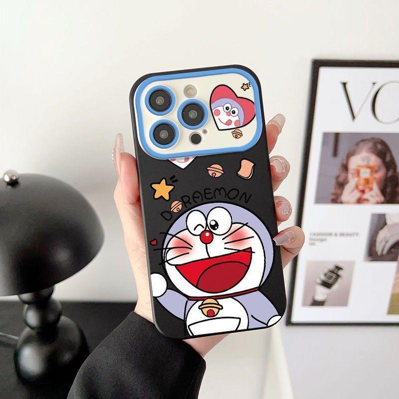 Ốp Bảo Vệ Mờ Chống Sốc Bao Gồm Tất Cả Mềm Happy Doremon Love Tương Thích iPhone 17PROMAX 16 15 14 13