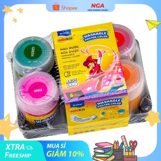 [MUA SỈ GIẢM 10%] Màu nước rửa được Acrylic Thiên Long Chính Hãng SWP-C003/AK (6 màu)