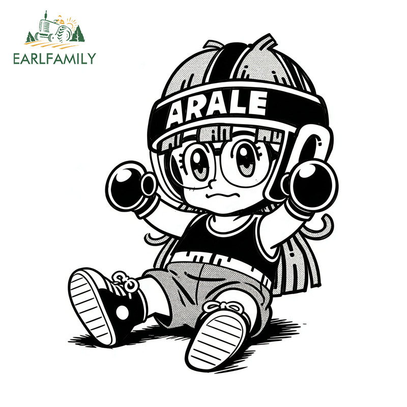 EARLFAMILY Quyền Anh Arale Hoạt Hình Dán Xe Ô Tô Mũ Bảo Hiểm Xe Máy Ván Trượt Laptop Windows Vinyl C