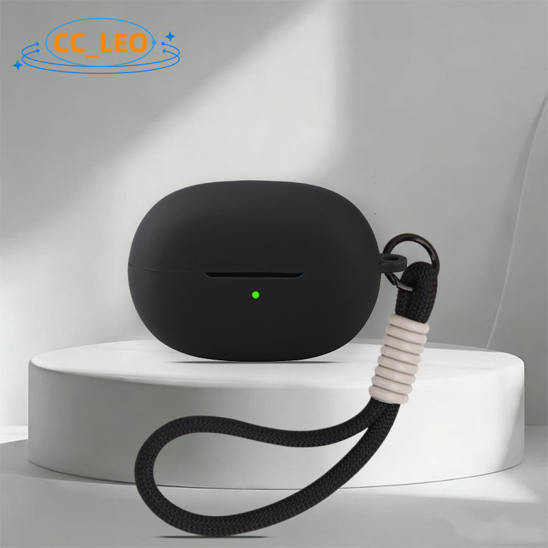 for EarFun Clip 2 Case Cute Lanyard Silicone Soft Case Suitable for EarFun Clip 2 Shockproof Shell P