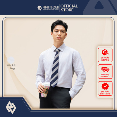 Áo sơ mi nam dài tay Phan Nguyễn, chất liệu cotton cao cấp, mềm, thoáng, form regular fit SMD.1495