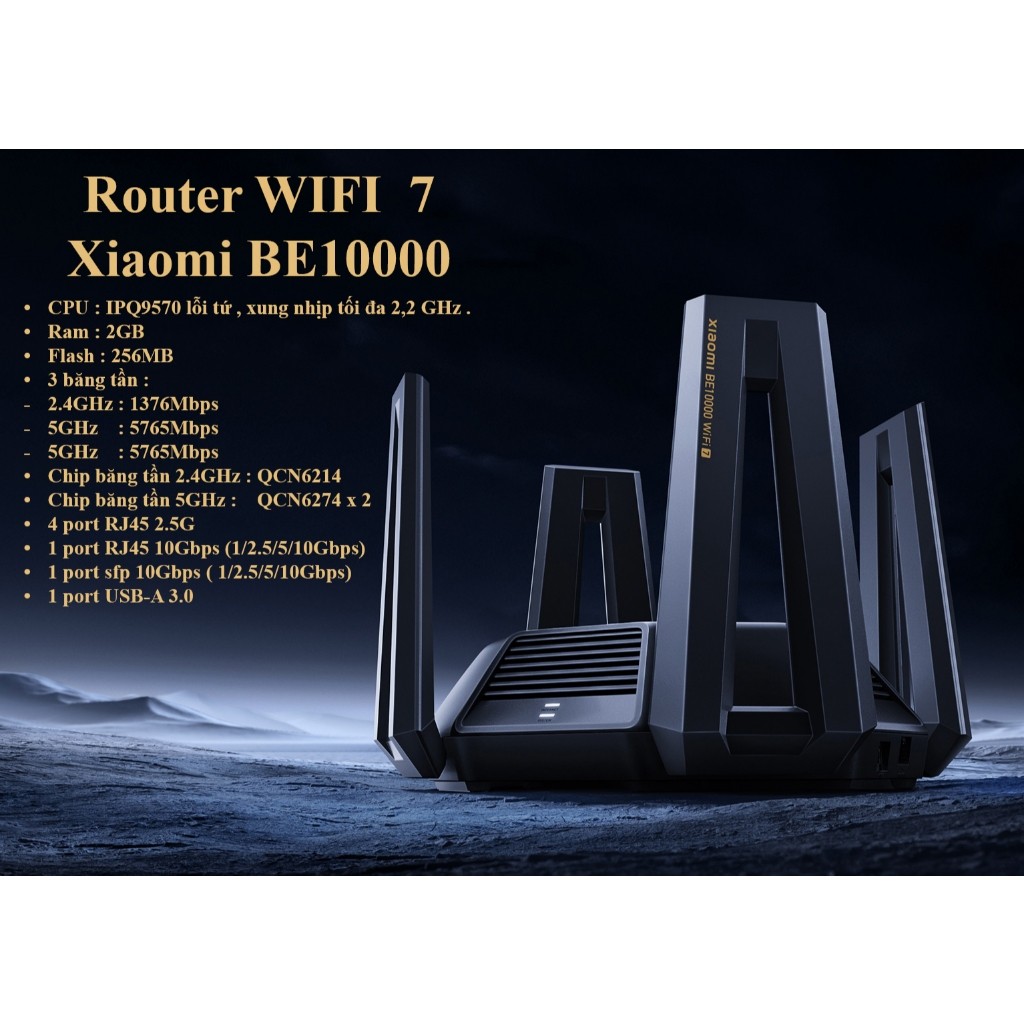 [New Seal] Router WIFI 7 Xiaomi BE3600 BE5000 BE6500 BE7000 BE10000  -Xuyên tường cực mạnh - Chịu tả