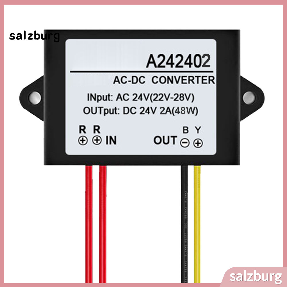 < salzburg > Mô-đun chuyển đổi nguồn điện chống nước Mini AC 24V sang DC 24V 1 / 2 / 3A