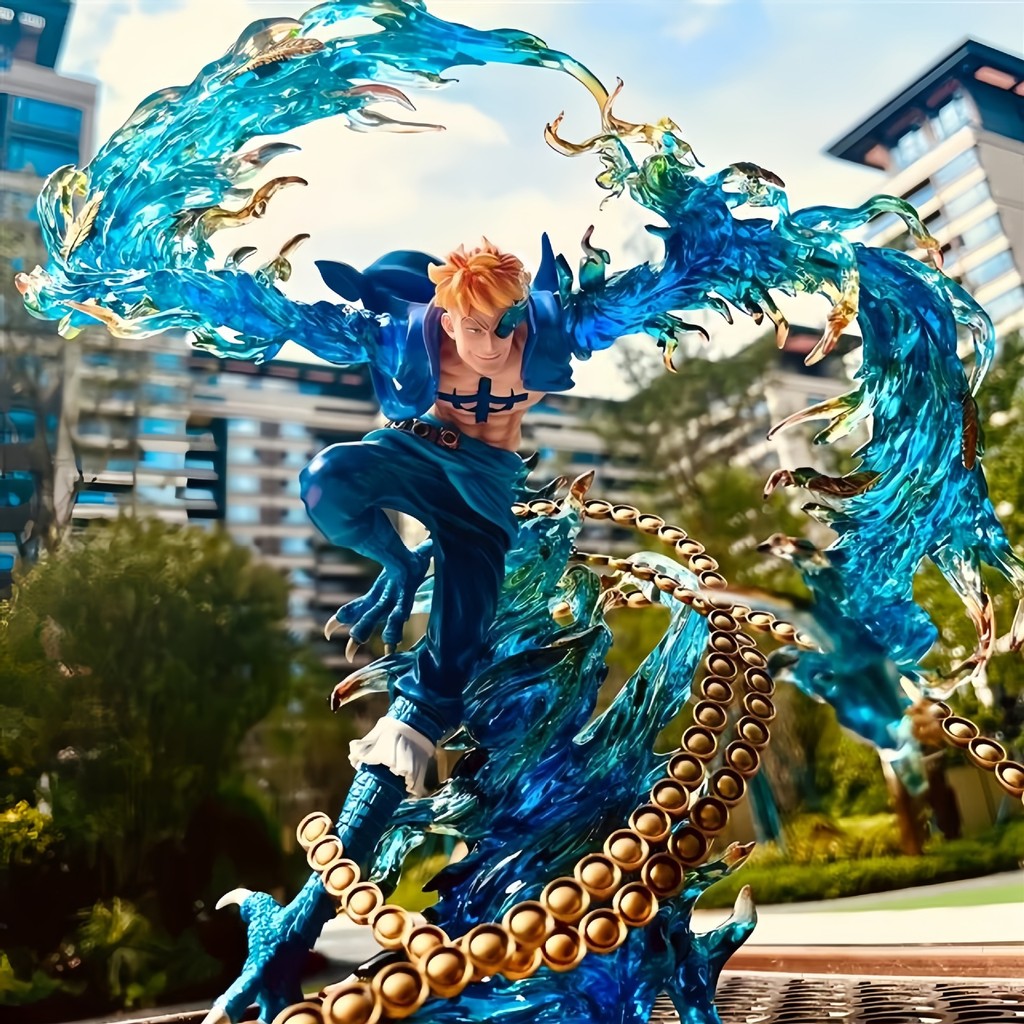 Hình Bay Marco Phoenix Râu Trắng Cướp Biển Anime Hai Chiều Hình Đồ Trang Trí Mô Hình