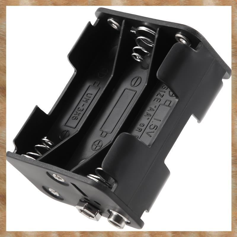 [S Z] Hộp đựng pin AA lò xo hai mặt 6 x 1.5 V màu đen