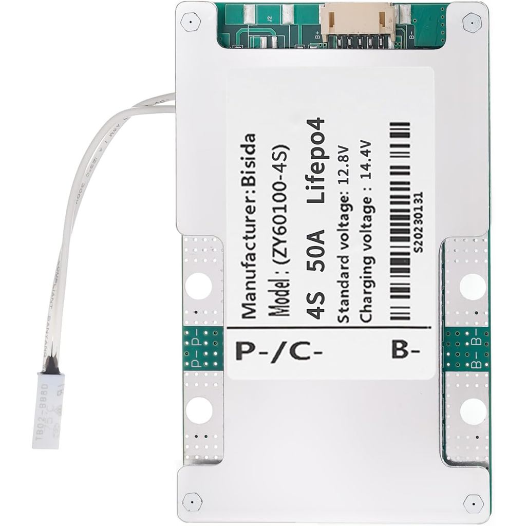 4S BMS 12.8V 50A Lifepo4 Hệ thống quản lý pin Bảng bảo vệ PCB với dây cân bằng và NTC, Mười bảo vệ c
