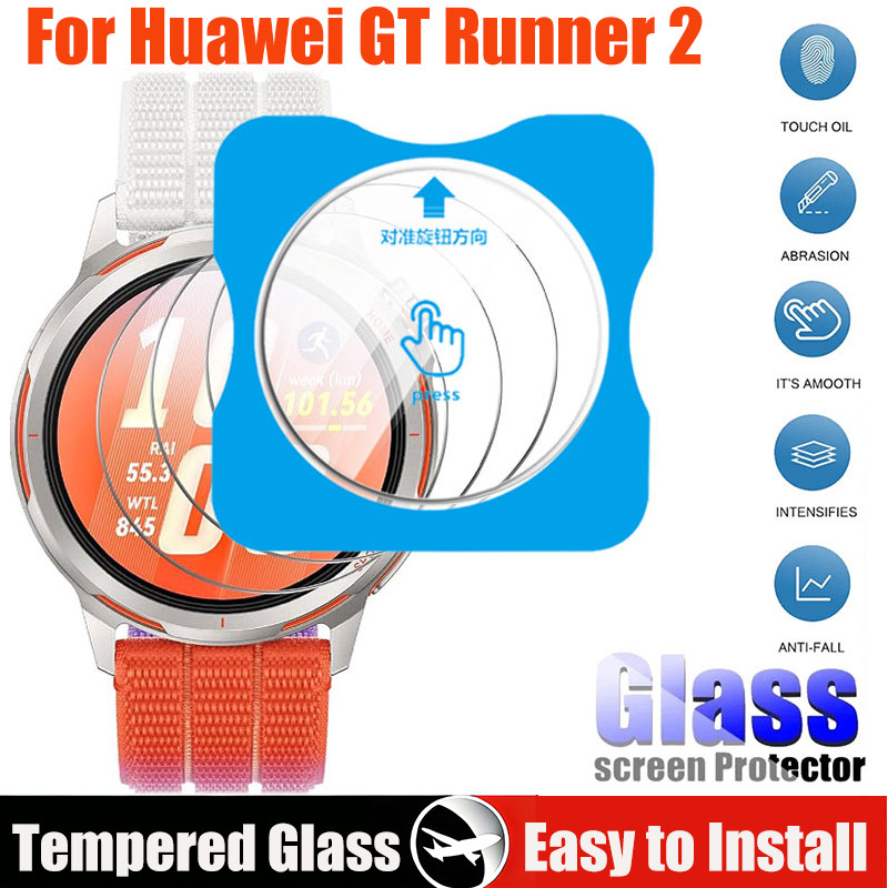 HD Bảo Vệ Màn Hình Cho Huawei Watch GT Runner 2 Với Công Cụ Lắp Đặt Phim Bảo Vệ Kính Cường Lực Cho H