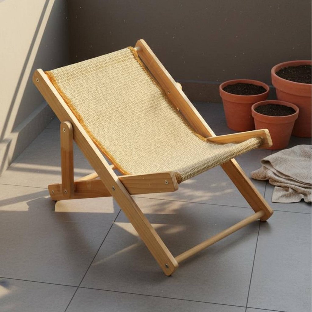 Khung Gỗ Chắc Chắn Sisal Feline Scratcher Lounger Thiết Kế Có Thể Gập Lại Gỗ Feline Lounger Cho Mèo,