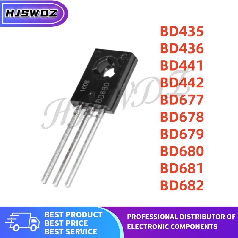 10 Cái TO-126 BD679 BD677 BD682 BD435 BD680 BD436 BD678 BD441 BD442 BD681 Bóng bán dẫn điện MỚI Còn 