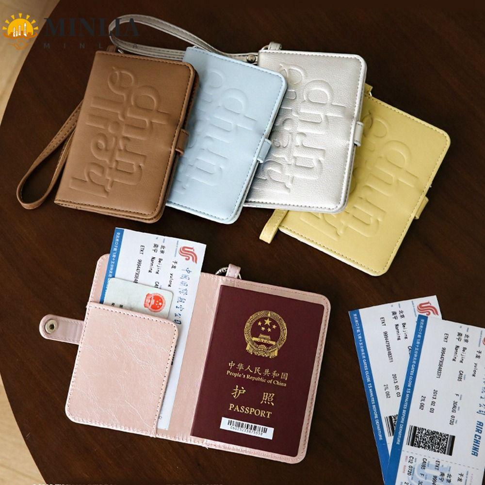 Hộp đựng hộ chiếu MINLIA, Túi đựng giấy chứng nhận chữ bằng da PU, Hộp đựng thẻ sáng tạo Máy bay Che