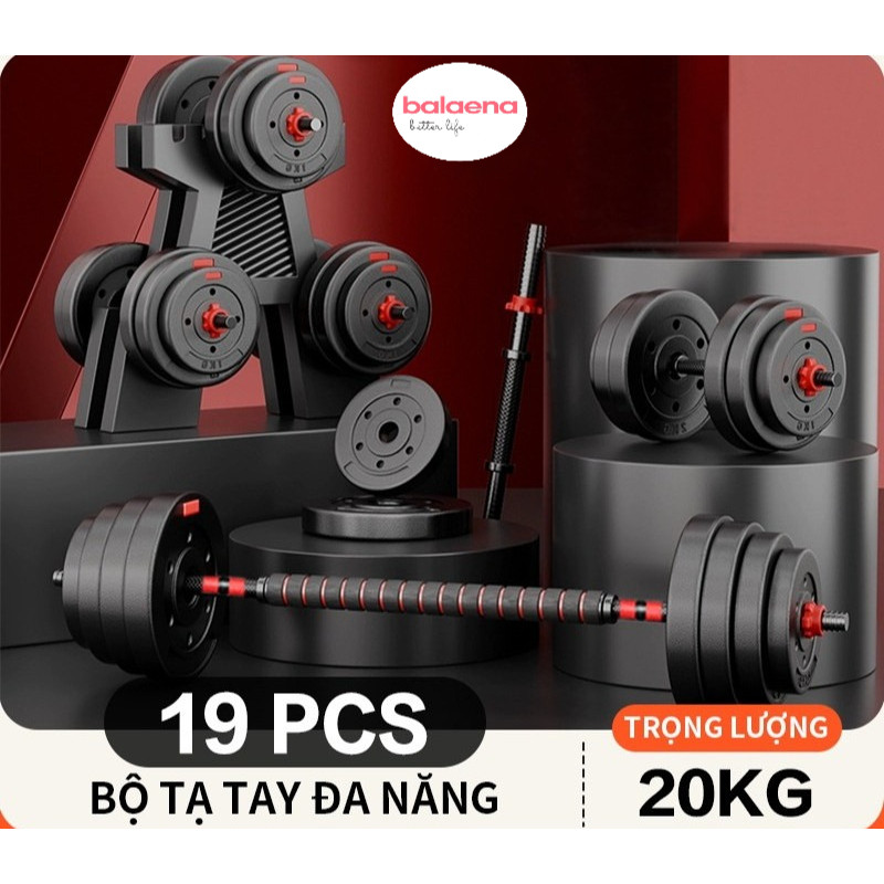 Tạ Tay Đa Năng Tháo Lắp 20KG/40KG – Bộ Tạ Tập Gym Tại Nhà Cho Nam Nữ