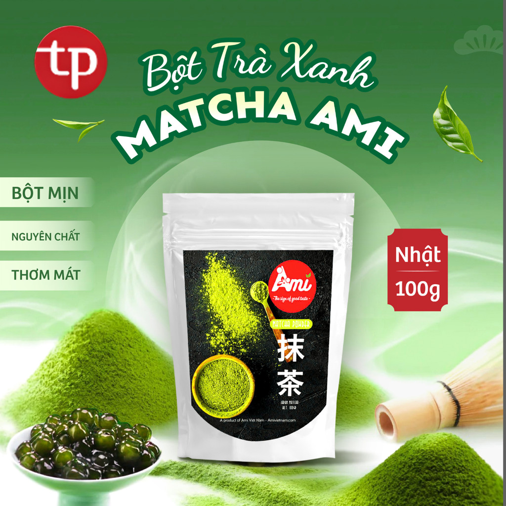 Bột trà xanh matcha AMI (Nhật) - Gói 100g