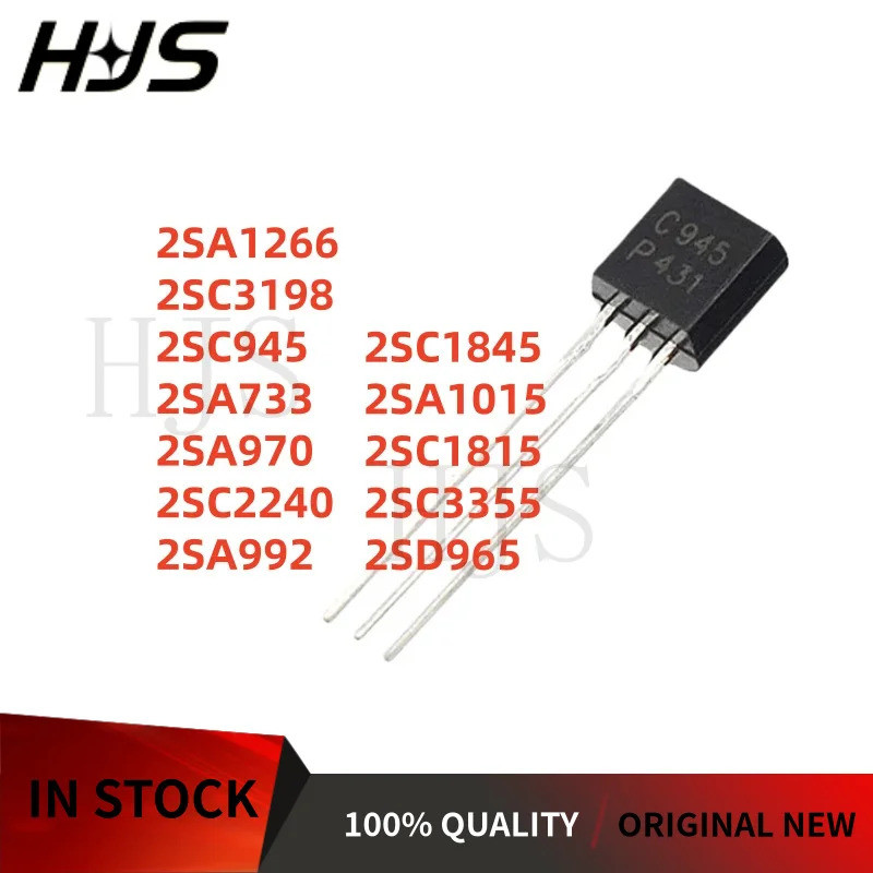 50 Cái / Lô 2SA1266 2SC3198 2SC945 2SA733 2SA970 2SC2240 2SA992 2SC1845 2SA1015 2SC1815 2SC3355 2SD9