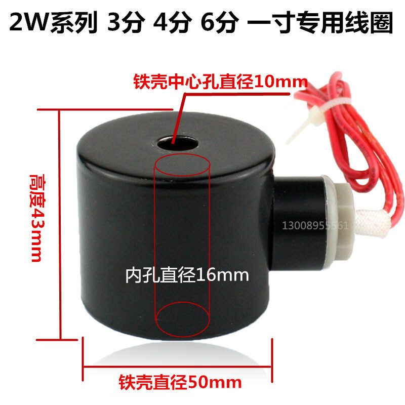 Tất Cả Cuộn Dây Đồng 2W Van Điện Từ 2S Van Nước Cuộn Van Khí 160-15 200-20 250-25 220V 24V