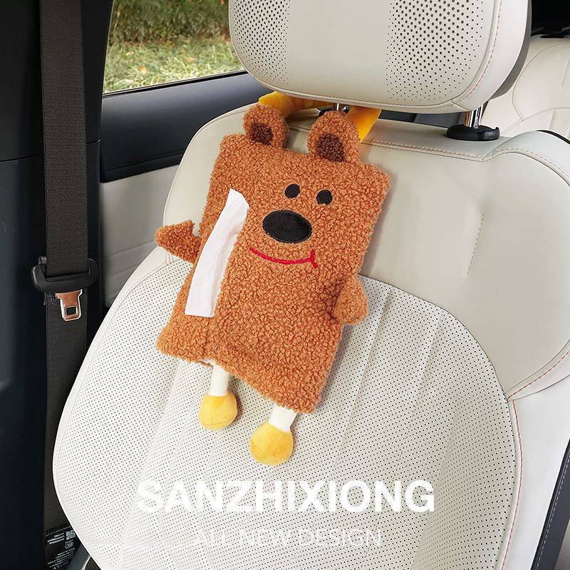 Cute Cartoon Car Tissue Bag Creative Car Hanging Tissue Bag Car Tissue Box Car Tissue Buggy Bag A45x