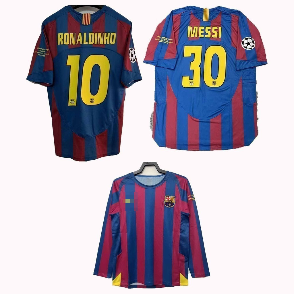 Retro Issue 05 06 Áo bóng đá Barcelona MESSI Áo bóng đá nam