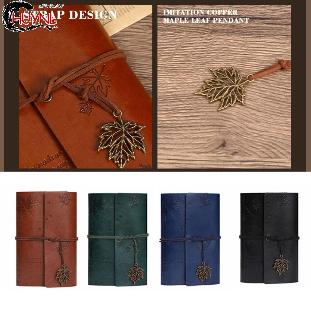 RENDZ Travelers Vintage Notebook, Giấy Kraft Trống Da PU Kraft Notebook, Thời Trang Rời Lá Notepad B