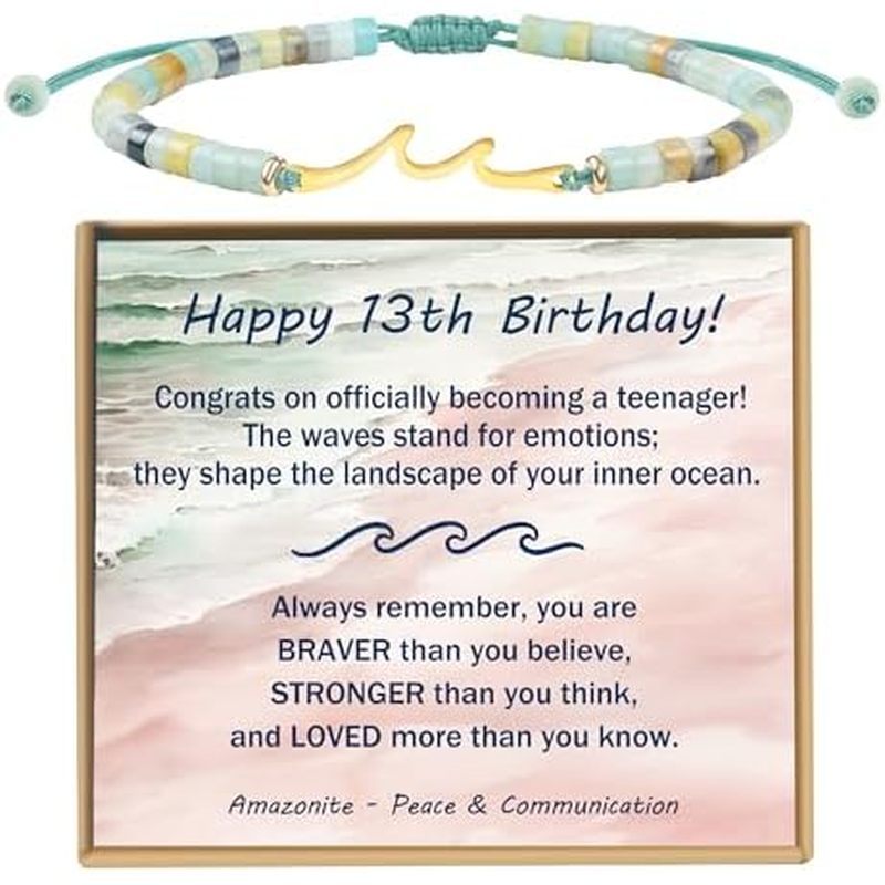Sereney Birthday Gifts for Women, Graduation Gifts for Teen Girls Gifts Idea as Wave Bracelet as 13t