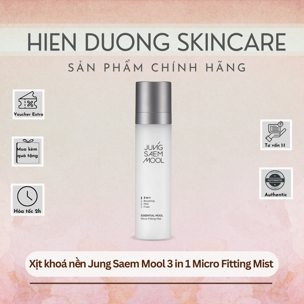 [Hàng Công Ty] Xịt khoá nền Jung Saem Mool 3 in 1 Micro Fitting Mist | Xịt khoáng cấp ẩm, khoá make-