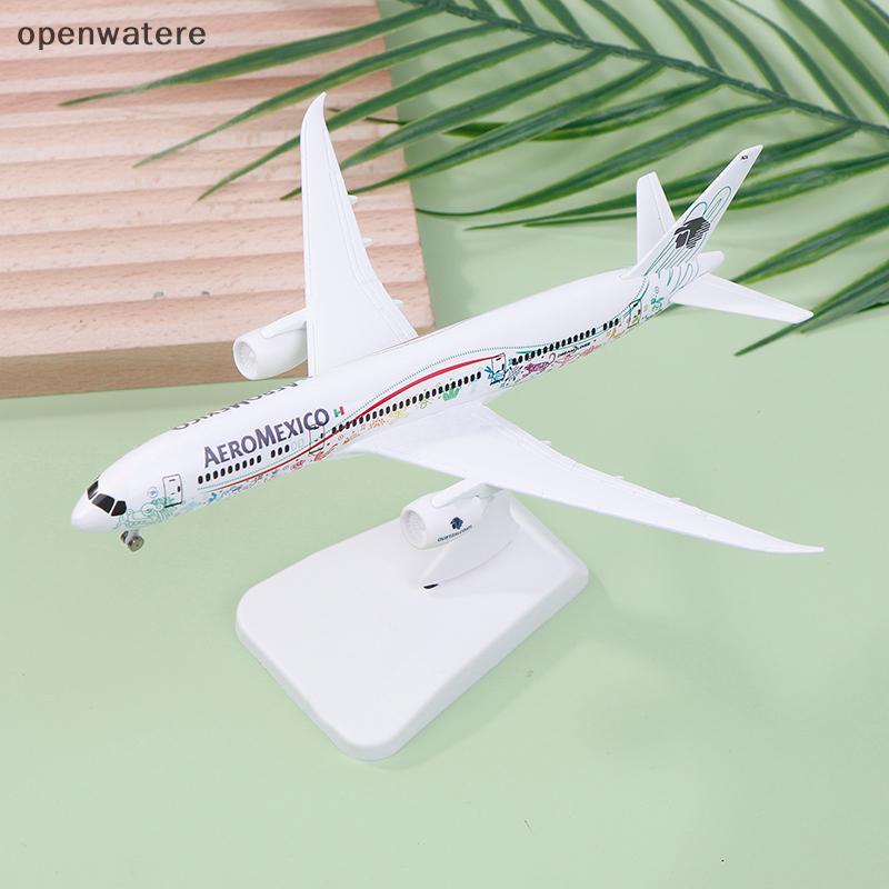 Openwatere 20cm AEROMEXICO Boeing 787 Mô hình máy bay đúc kim loại có bánh xe VVV