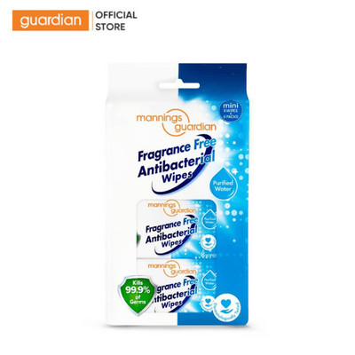 Khăn Ướt Không Hương Mini Mannings Guardian 8 Tờ X 6 Gói | Guardian Việt Nam