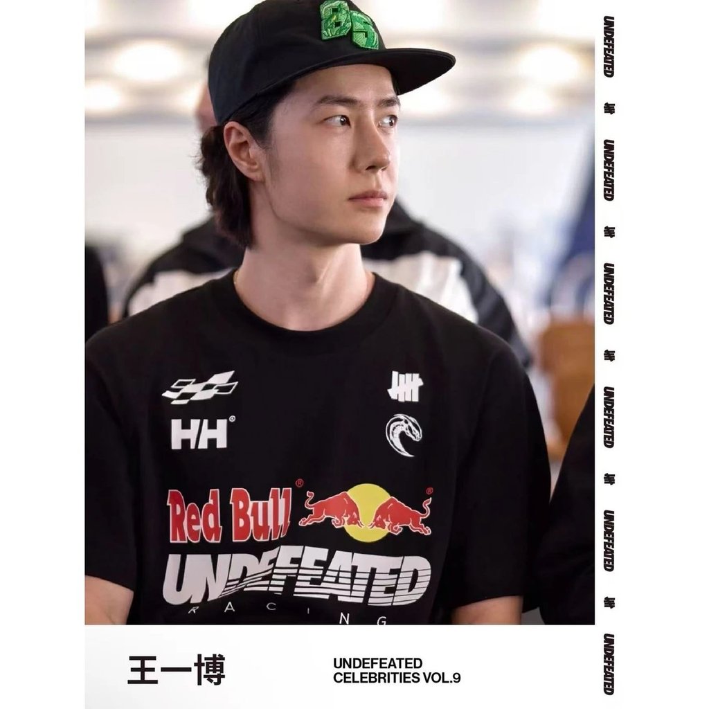Undefeated x HH x Red Bull ba bên hợp tác phối hợp áo thun ngắn tay 85Racing Bull Racing Series áo t