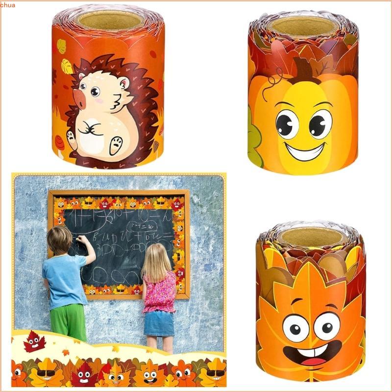10m Pumpkin Leaf Bulletin Board Border Autumn Border Trim for Poster Boards