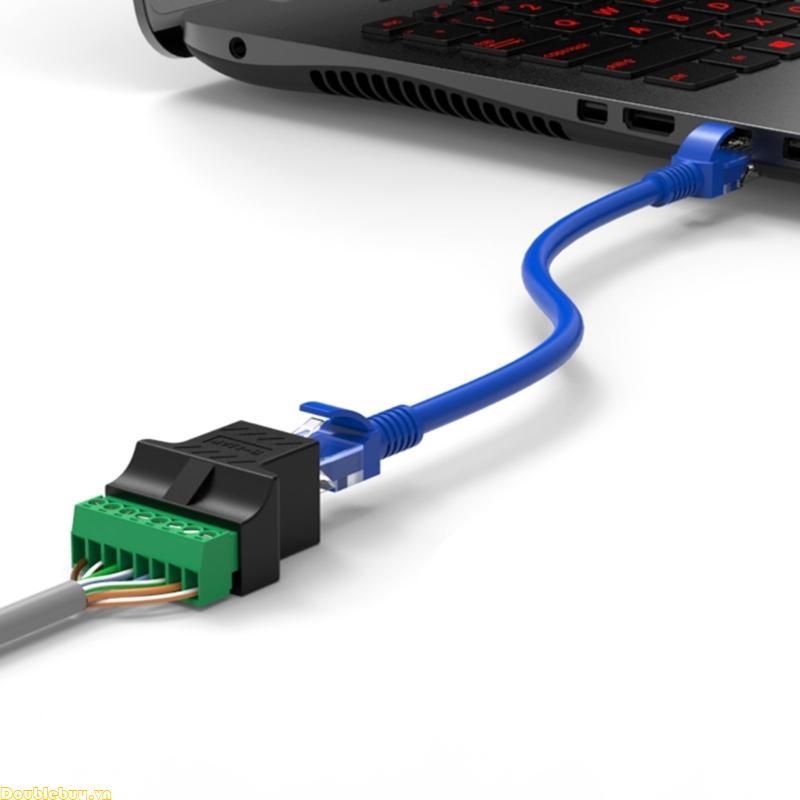 Doublebuy RJ45 đến 8 Pin Vít Term Block Terminal Connector RJ45 Nữ 8P8C đến 8 Pin