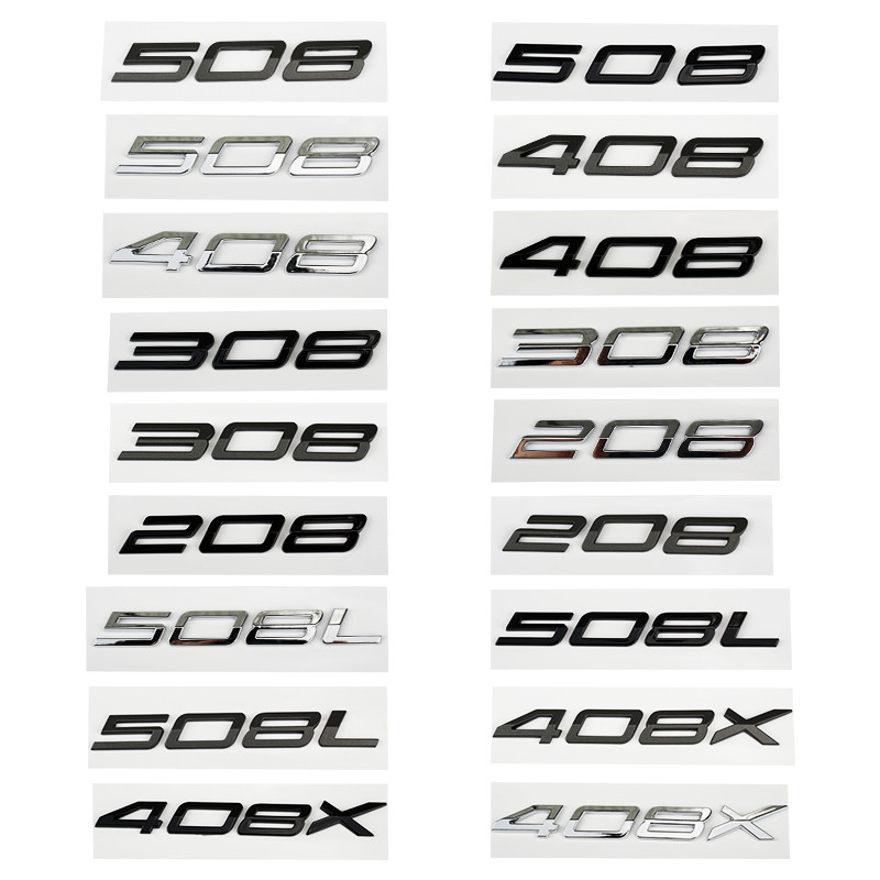 Xe ABS Phía Sau Thân Cây Từ Chữ Cái Logo Huy Hiệu Quốc Huy Đề Can Miếng Dán Cho Xe Đạp Peugeot 208 3