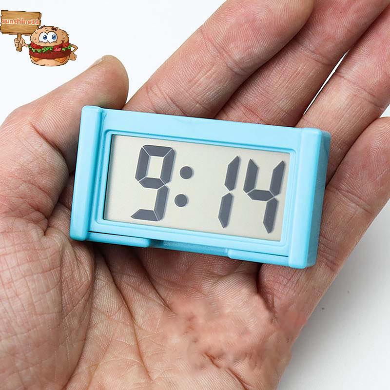 Sun Mini Car Dashboard Digital Clo Vehicle Tự dính với màn hình LCD Time Day Display shine