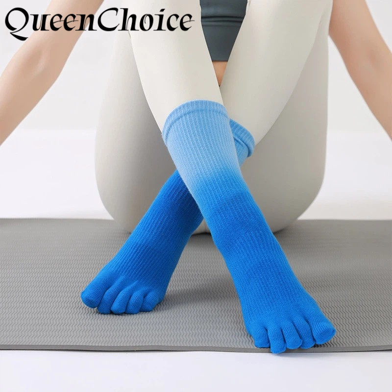 (2 Đôi) Tất 5 ngón thời trang nữ chống trượt Tất 5 ngón chân thể thao nữ Yoga Tất 5 ngón tay