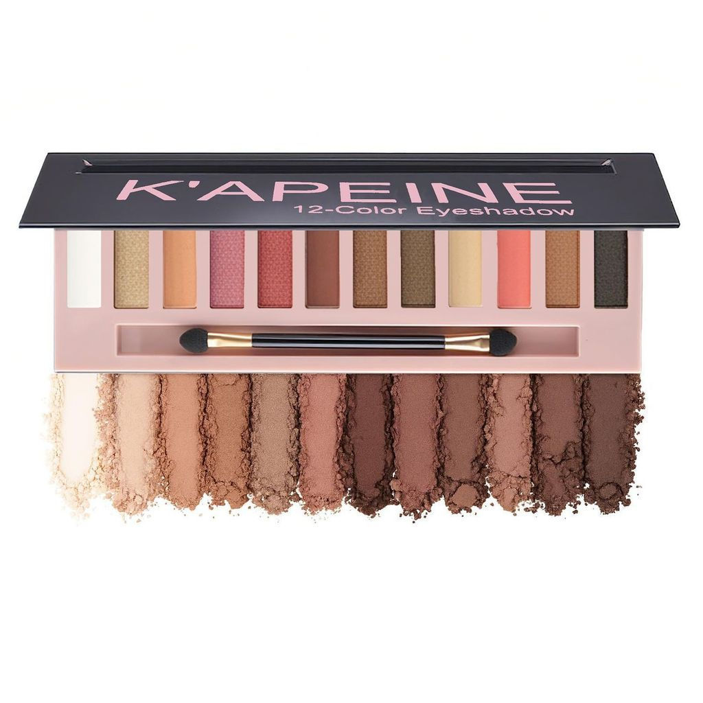 New Product#Imported high-end model12Smoky eyeshadow in earth tones, blended for a daily sophisticat