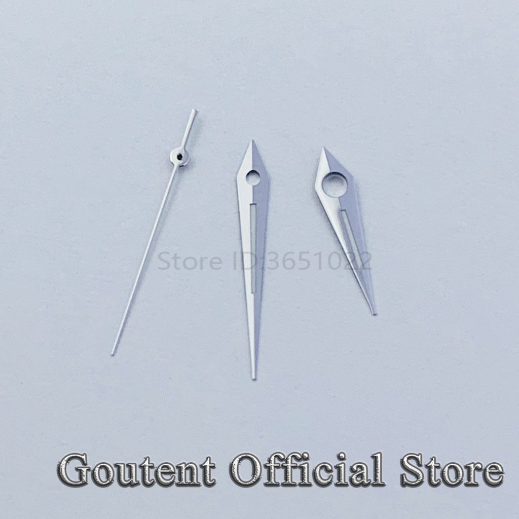 QX Goutent Bạc Đồng Hồ Tay Xanh Dạ Quang Phù Hợp Với DG2813 3804 Miyota 8215 8205 821A 8200 NH35 NH3