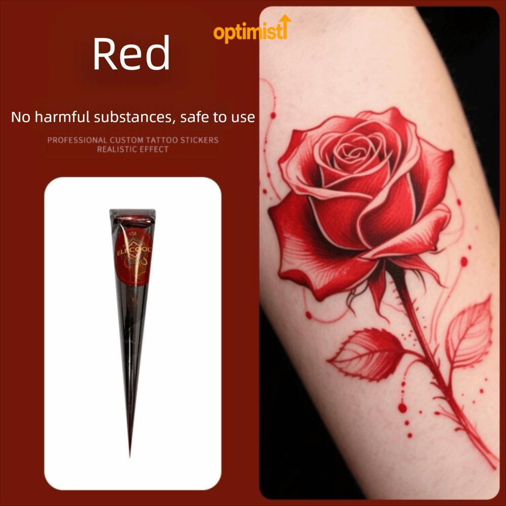 OPTIM Henna Paste Cone, Kem xăm Henna bán vĩnh viễn màu nâu đen, Kem Henna tạm thời Dễ sử dụng Kem H
