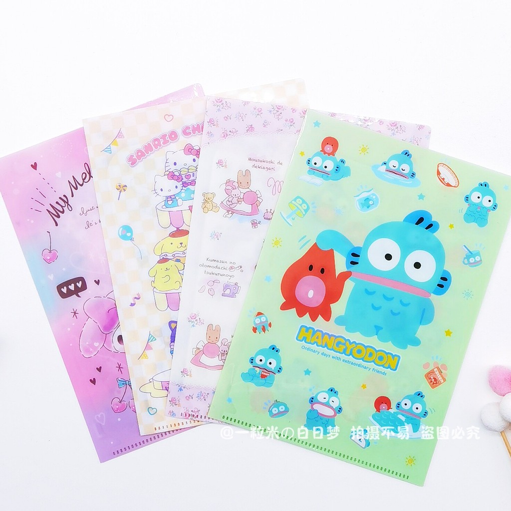 ((38 Yuan Miễn phí vận chuyển) Nhật Bản Limited Daigou Sanrio Sanrio 100 Yuan Store A5 Thư mục hóa đ