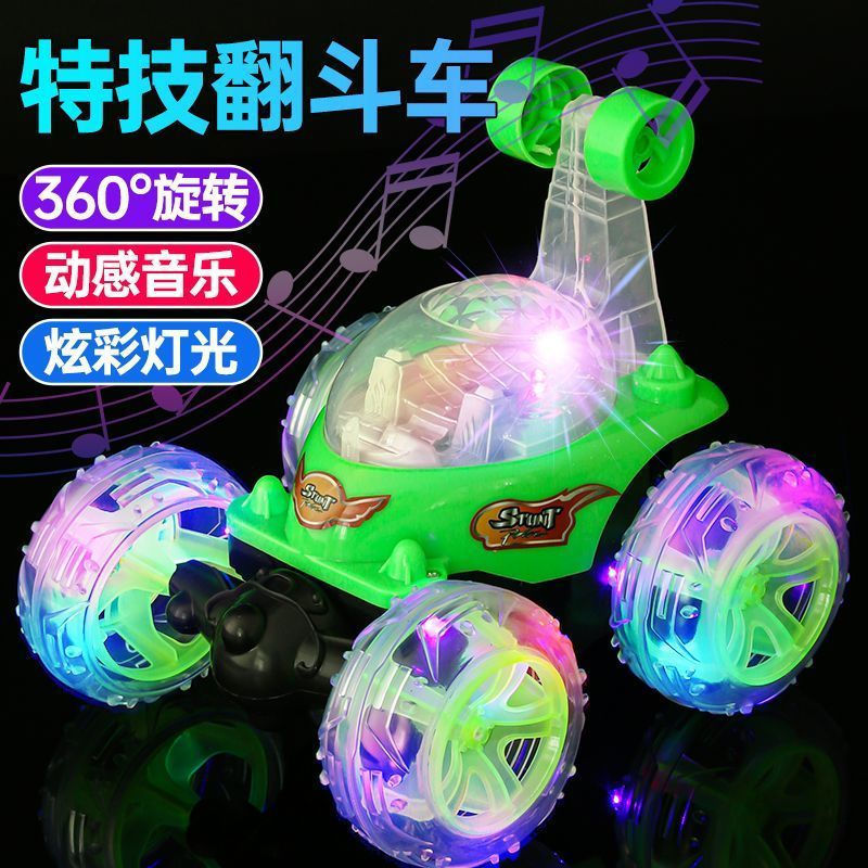 Hàng sẵn có Phong cách mới Dump Stunt Car Boy Điều khiển từ xa Rollover Dancing Car Light Music In-L