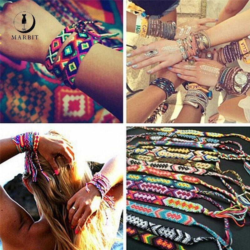 Vòng tay Marbit dây dệt thủ công, thiết kế thêu, style boho