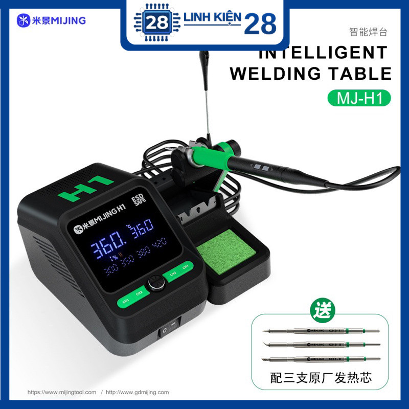 Máy hàn Mijing H1 T210 kèm 3 mũi hàn (biến thể của A9 Plus). linhkien_28