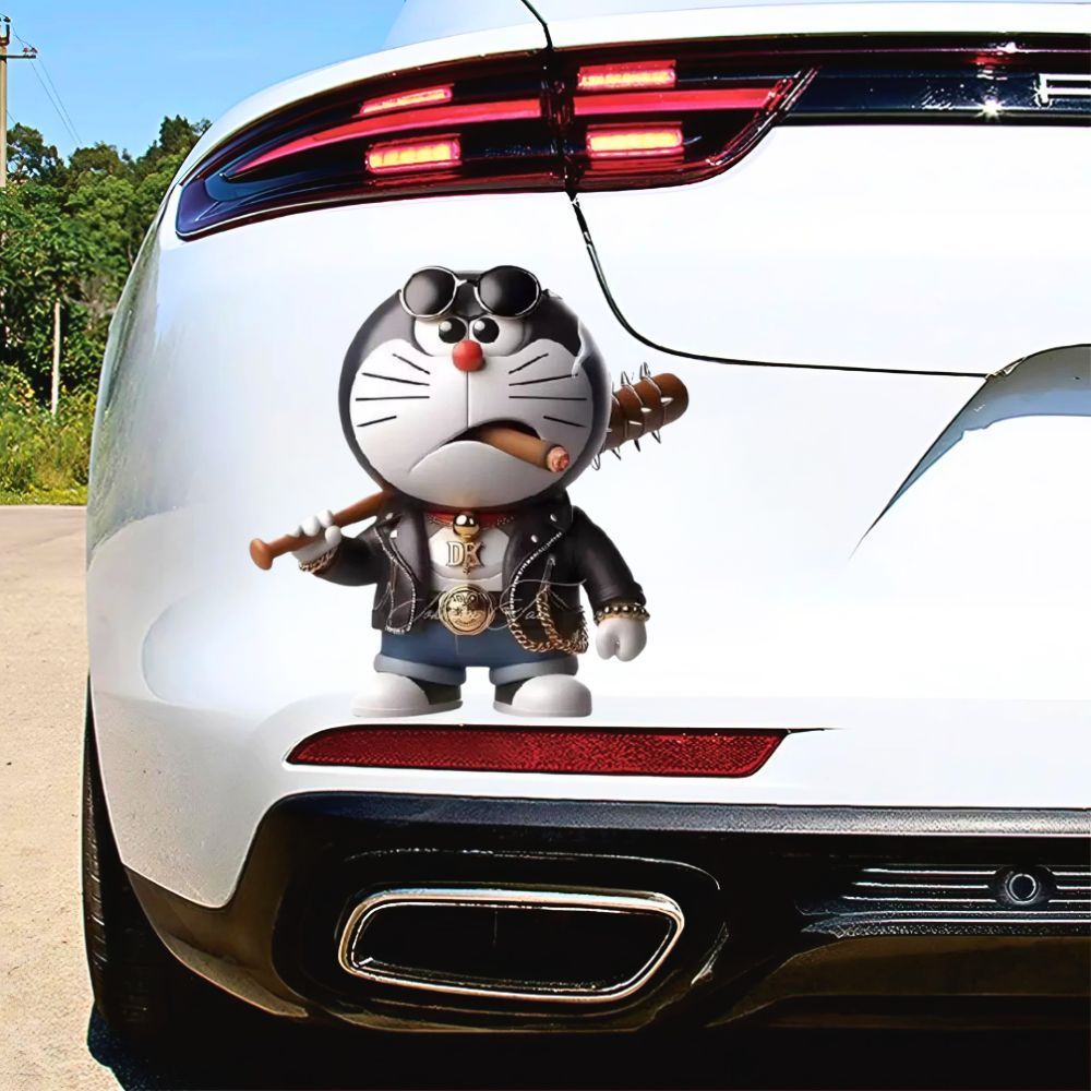 Hình dán xe Doraemon cực ngầu, Grand Theft Auto, chống nước, hình dán trang trí cá nhân hóa sáng tạo