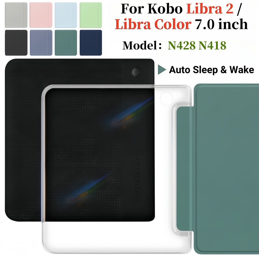 Ốp Lưng Cho Kobo Libra Color N428 2024 Kobo Libra 2 N418 2021 7.0 "Bao Da Acrylic Trong Suốt Kobo Li