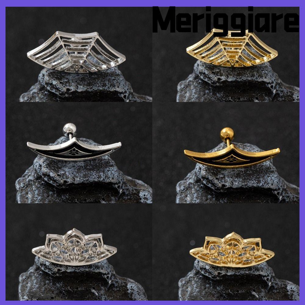 MERIGGIARE 1Pc Sụn Stud, Bông Tai Nhện Hợp Kim Gothic Sáng Tạo Punk Gothic Ẩn Bông Tai Nam Nữ