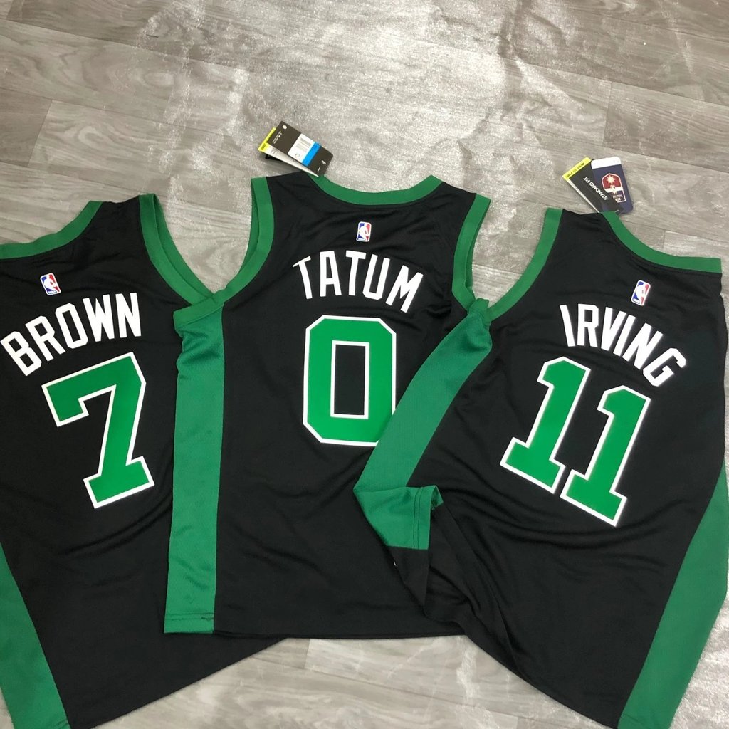 Nike NBA21 Game Season Celtic Jordan Theme SW Hot Pressed Jersey Nhanh khô thoáng khí Jersey Irving 