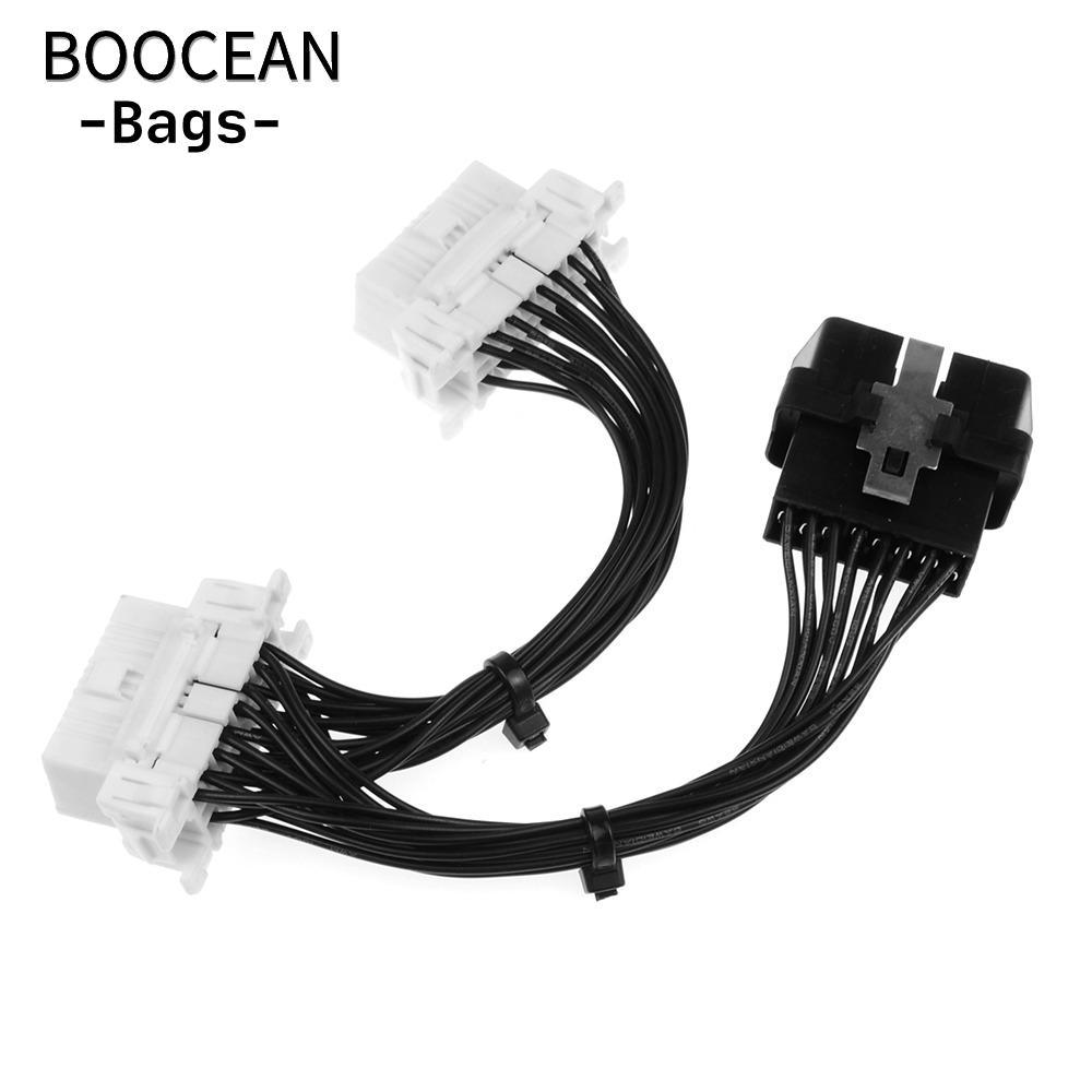Cáp nối dài bộ chia Obd2 trên ô tô BOOCEAN, Cáp nối dài OBD 16 Pin Một đầu đực sang hai, Ổn định 2 c