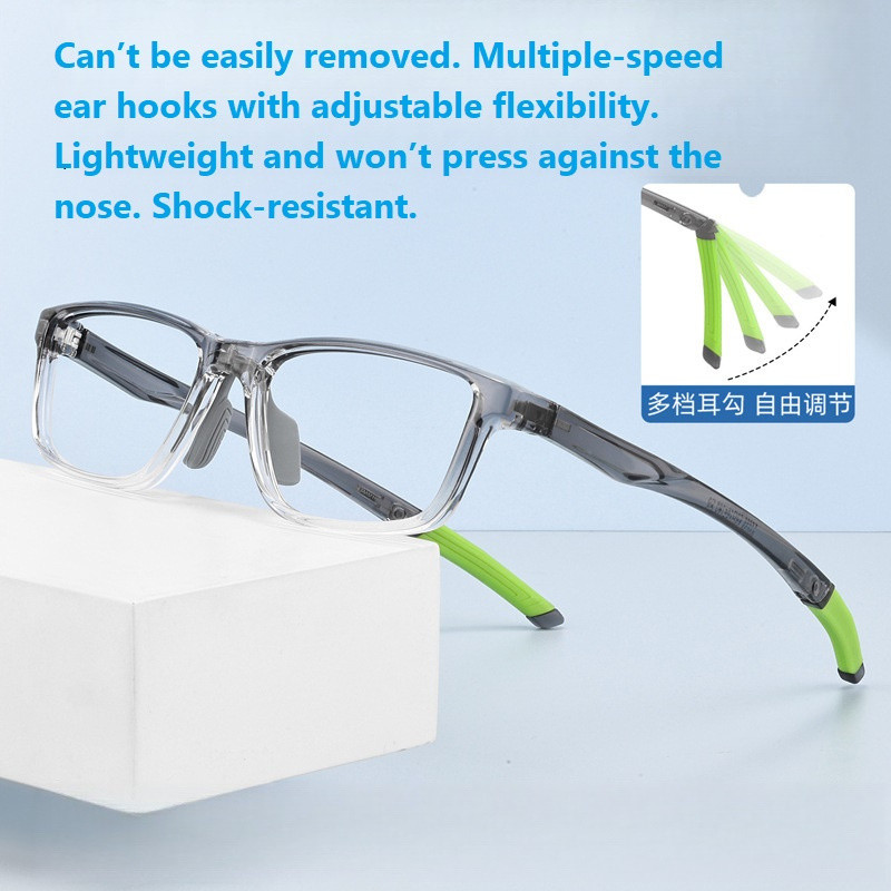 5038Sports anti-slip ear hook anti-impact myopia glasses frame for men, basketball sports glasses, c