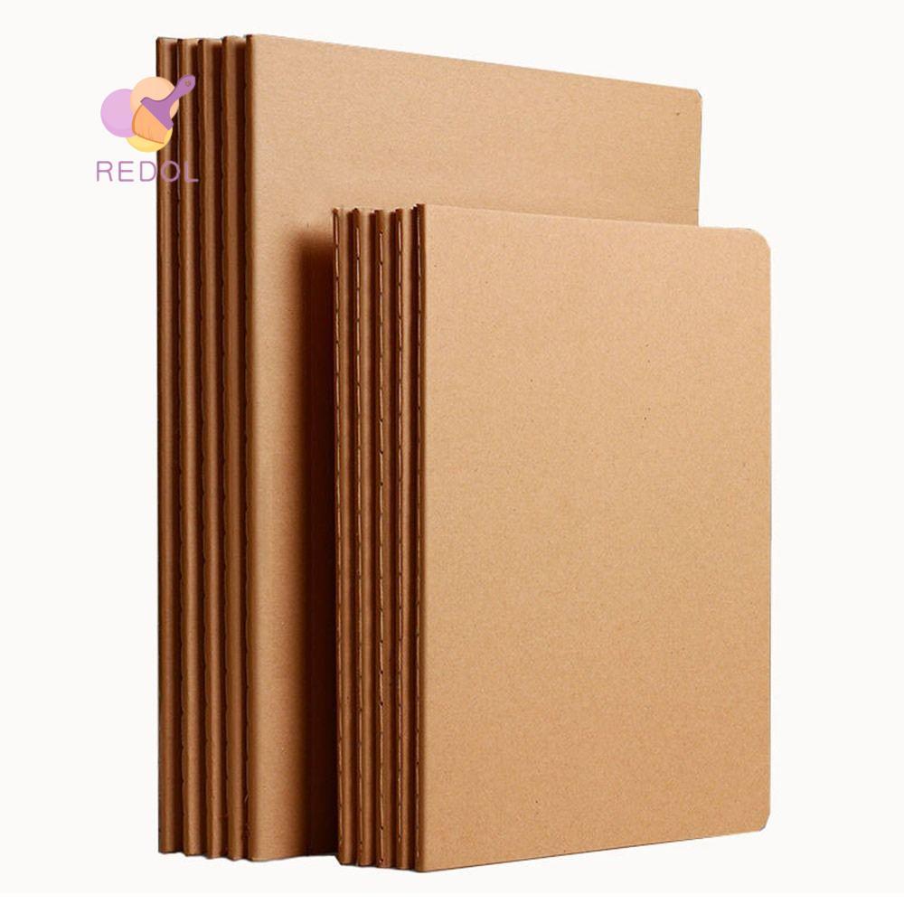 REPKG Nhật Ký Sách, Lưới / Lót / Trống Kraft Cover Notebook, Vintage A4 / B5 Planner Notebook School