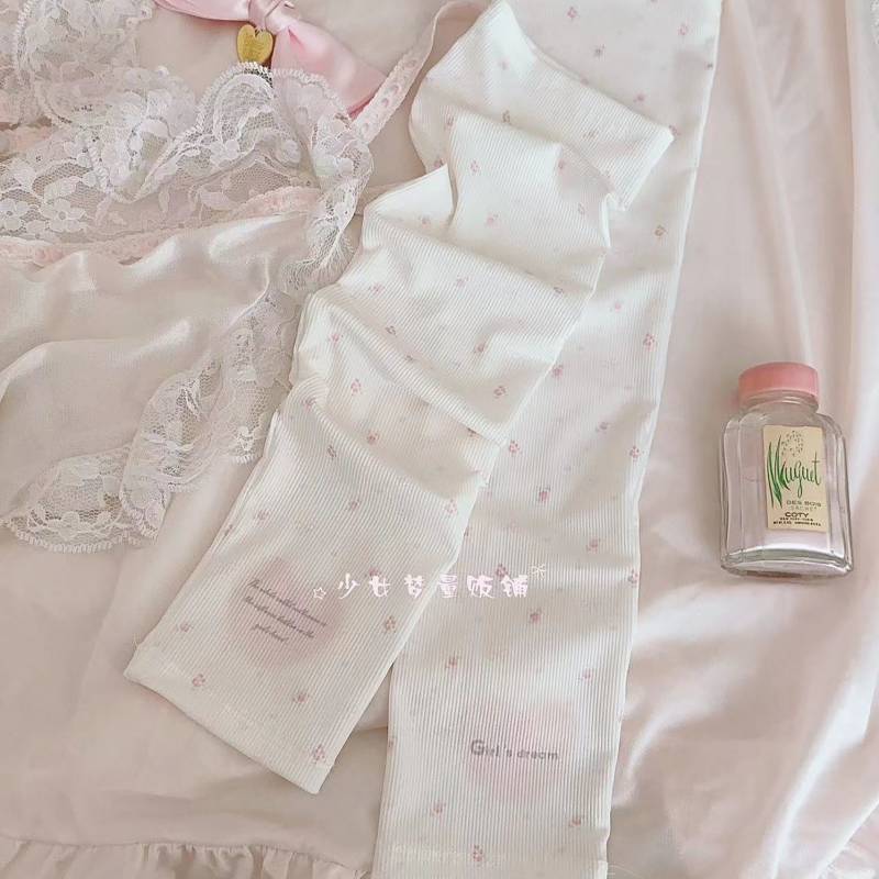 Design Floral Love Sun Protection Sleeves Cute Soft Girl UV Protection Sun Protection Gloves Summer 
