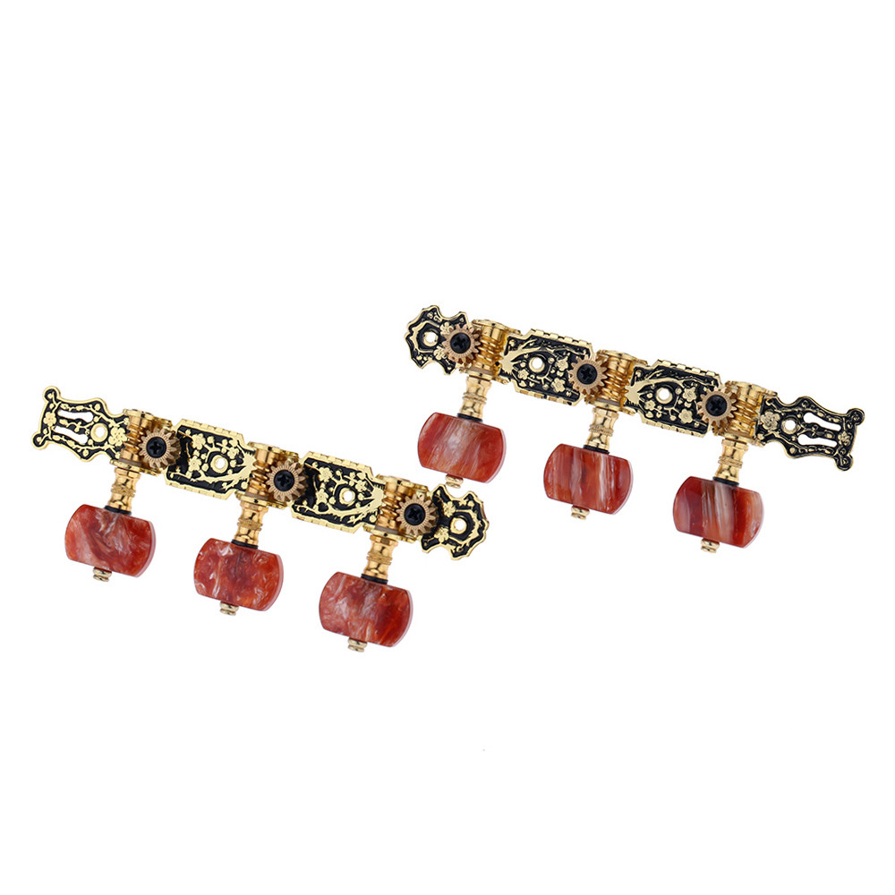 fashion_girl.vn fangzi AO-020HV2P 2 chiếc (Trái + Phải) Đầu máy chỉnh dây đàn Guitar cổ điển mạ vàng