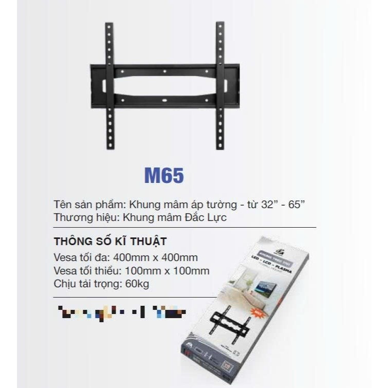 Giá treo tivi cố định chính hãng cho tivi 26-63 inch Kèm ốc vít، Giá treo tivi،Gia đình lắp tivi tre